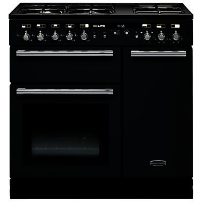 Rangemaster Hi-LITE 90 Dual Fuel Range Cooker Gloss Black Rangemaster Hi-LITE 90 Dual Fuel Range Cooker Gloss Black